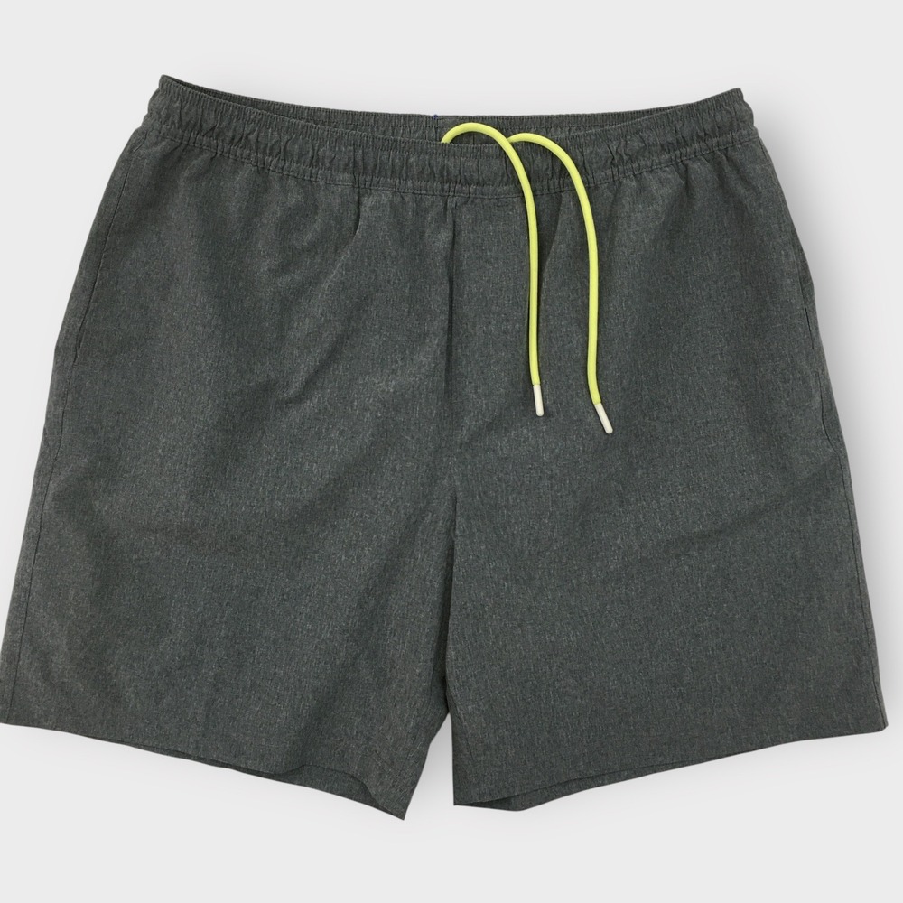 Chubbies Men's XL Gray Hybrid Training‎ Shorts Swim Trunks Elastic Waist Active